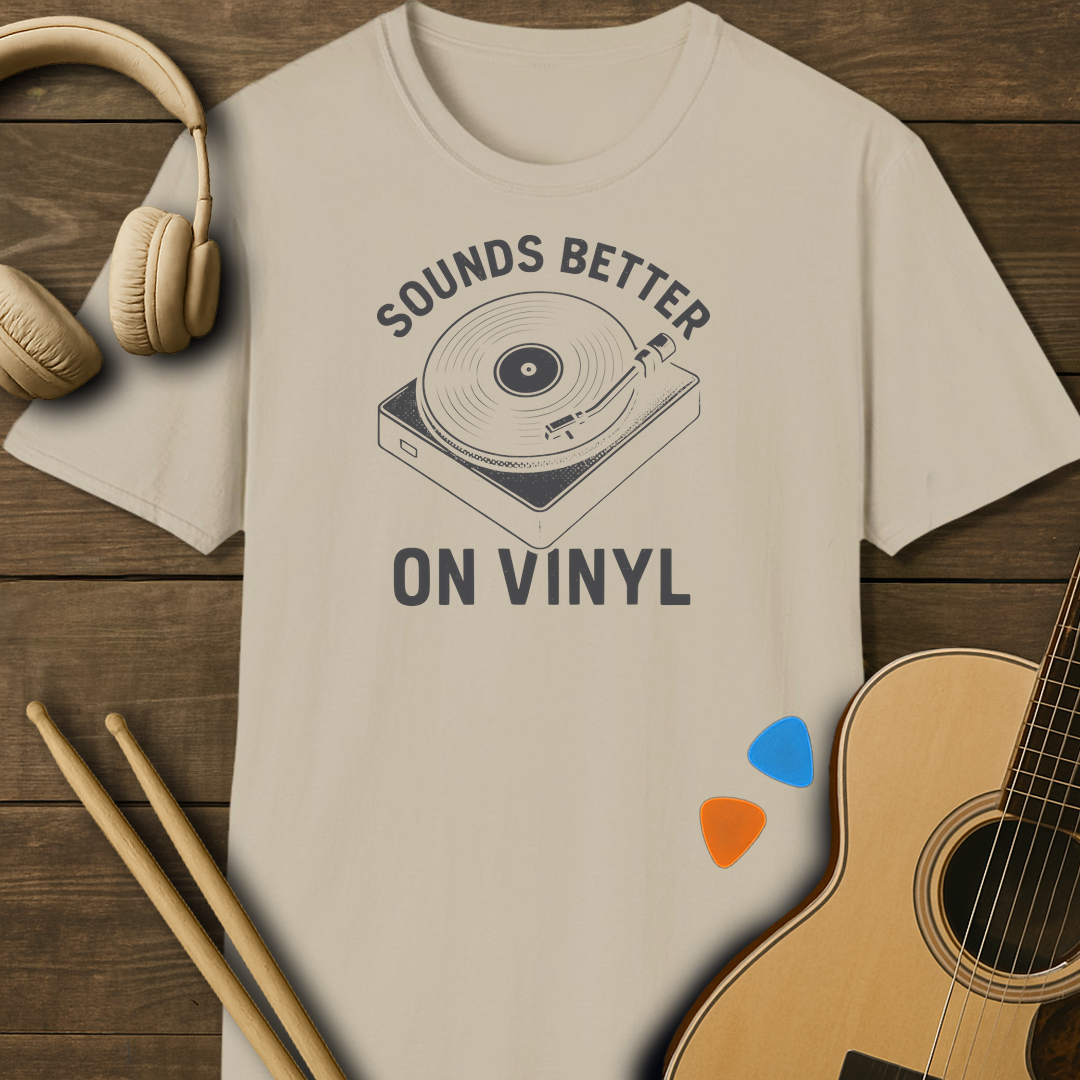 SOUNDOSE Vinyl Sound T-Shirto — Sand t-shirt