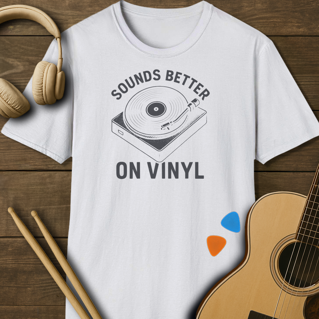 SOUNDOSE Vinyl Sound T-Shirto — White t-shirt