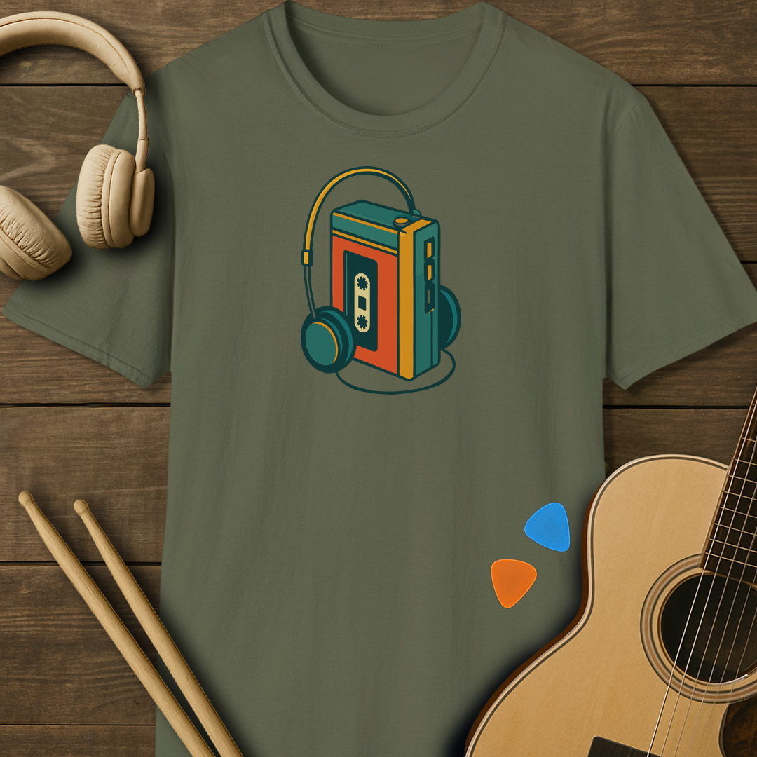 SOUNDOSE Walkman T-Shirt — Military Green t-shirt