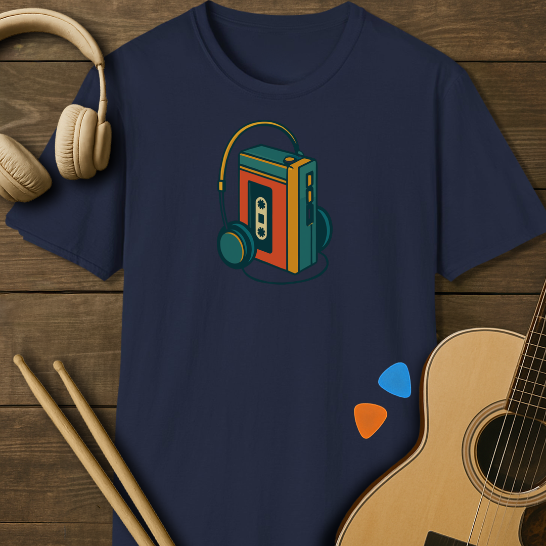 SOUNDOSE Walkman T-Shirt — Navy t-shirt