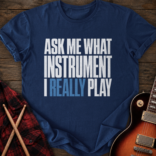 SOUNDOSE What I Really Play T-Shirt — Navy t-shirt