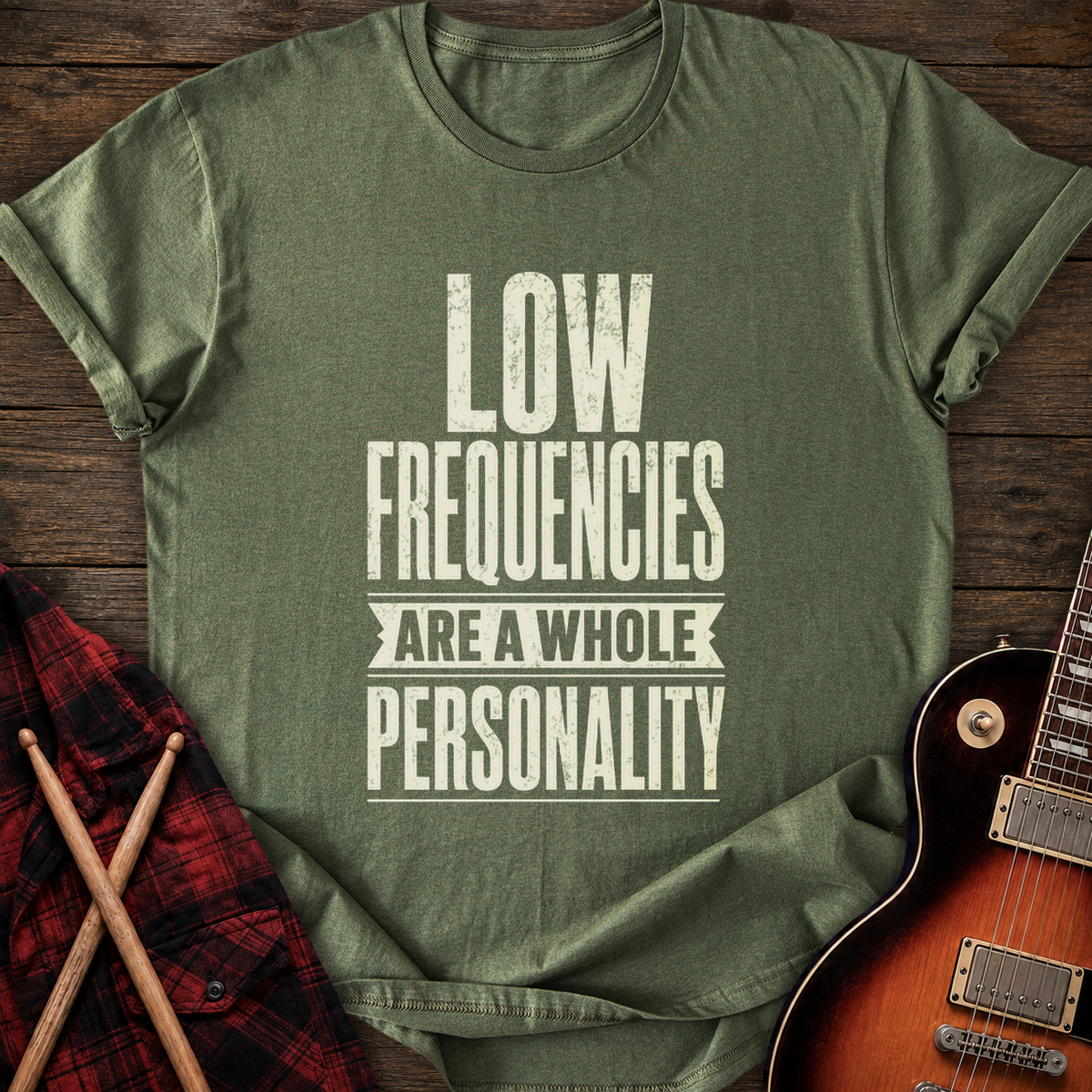 SOUNDOSE Whole Personality T-Shirt — Military Green t-shirt