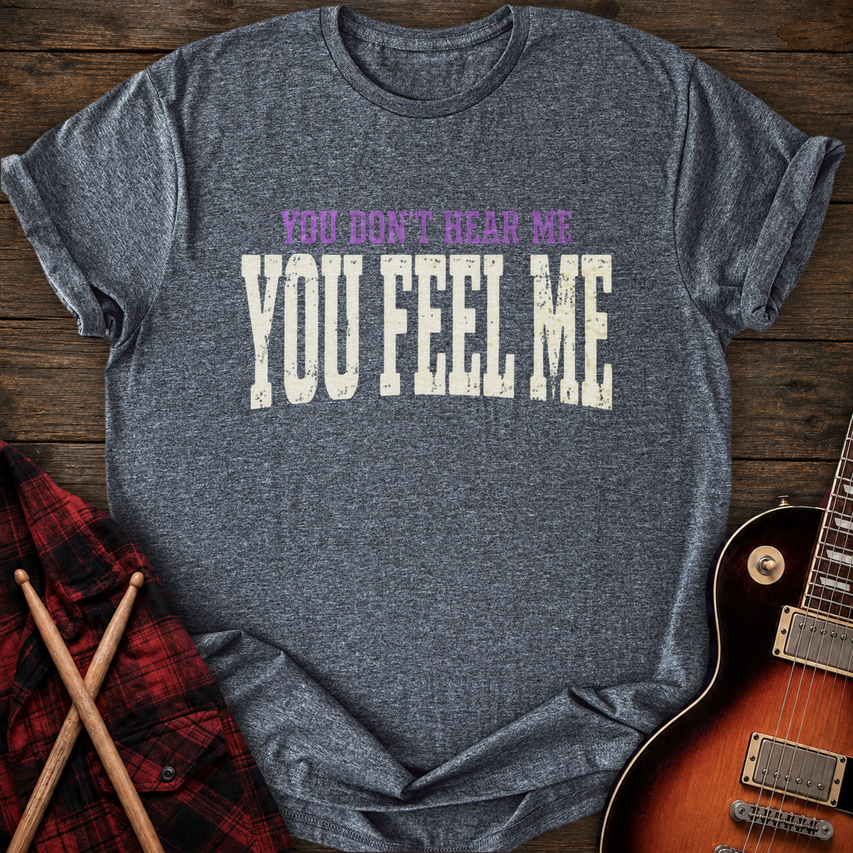 SOUNDOSE You Feel Me T-Shirt — Dark Heather t-shirt