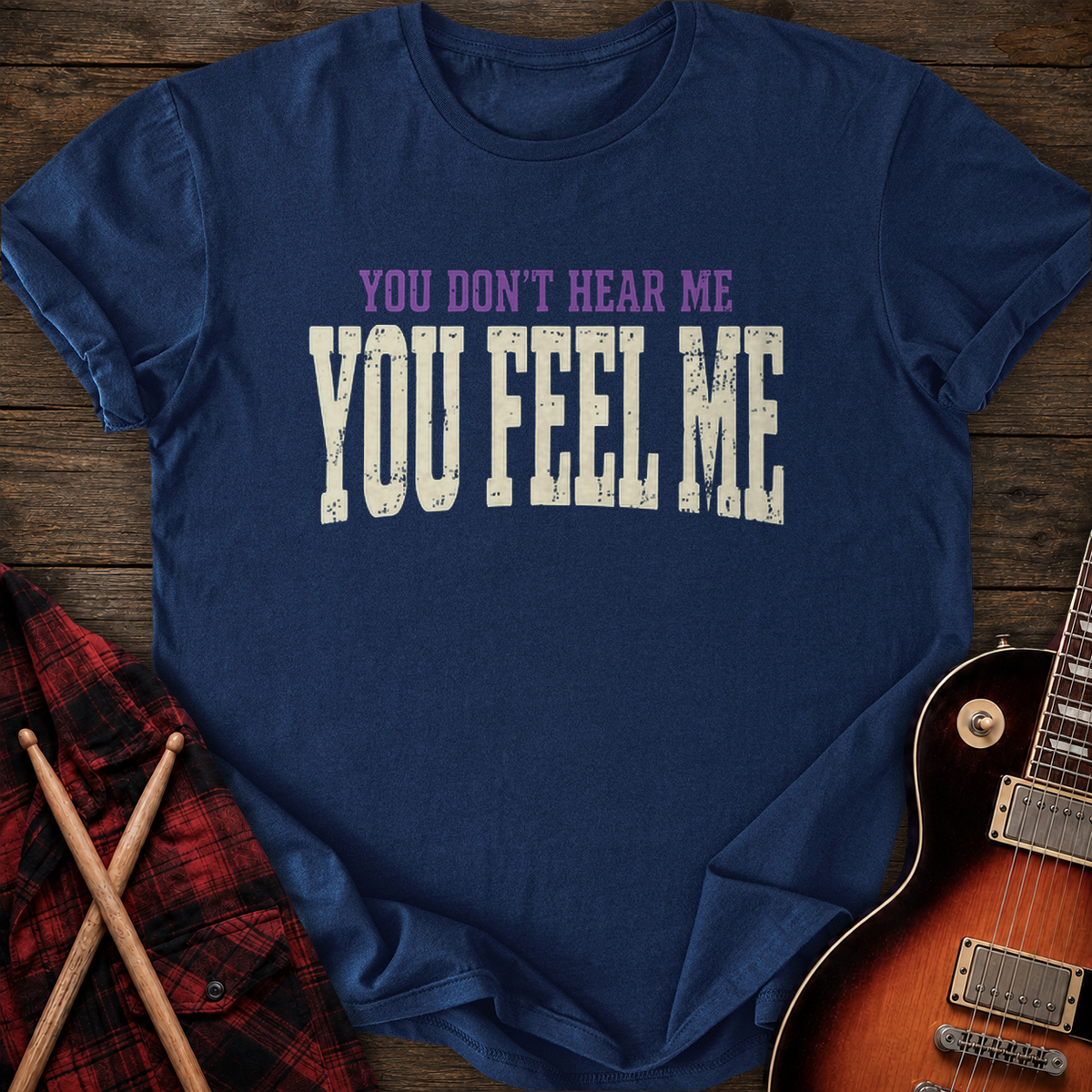 SOUNDOSE You Feel Me T-Shirt — Navy t-shirt