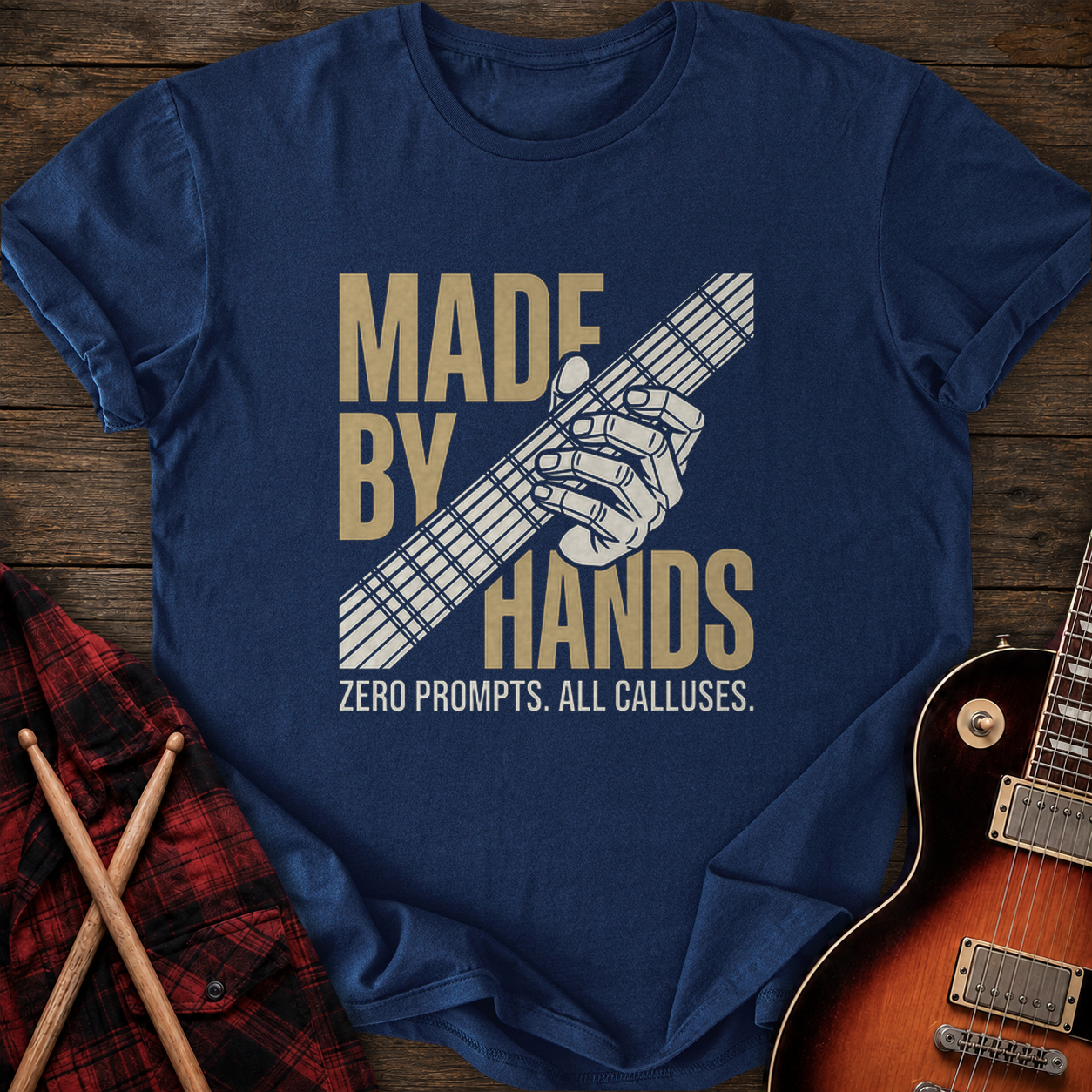 SOUNDOSE Zero Prompts T-Shirt — Navy t-shirt