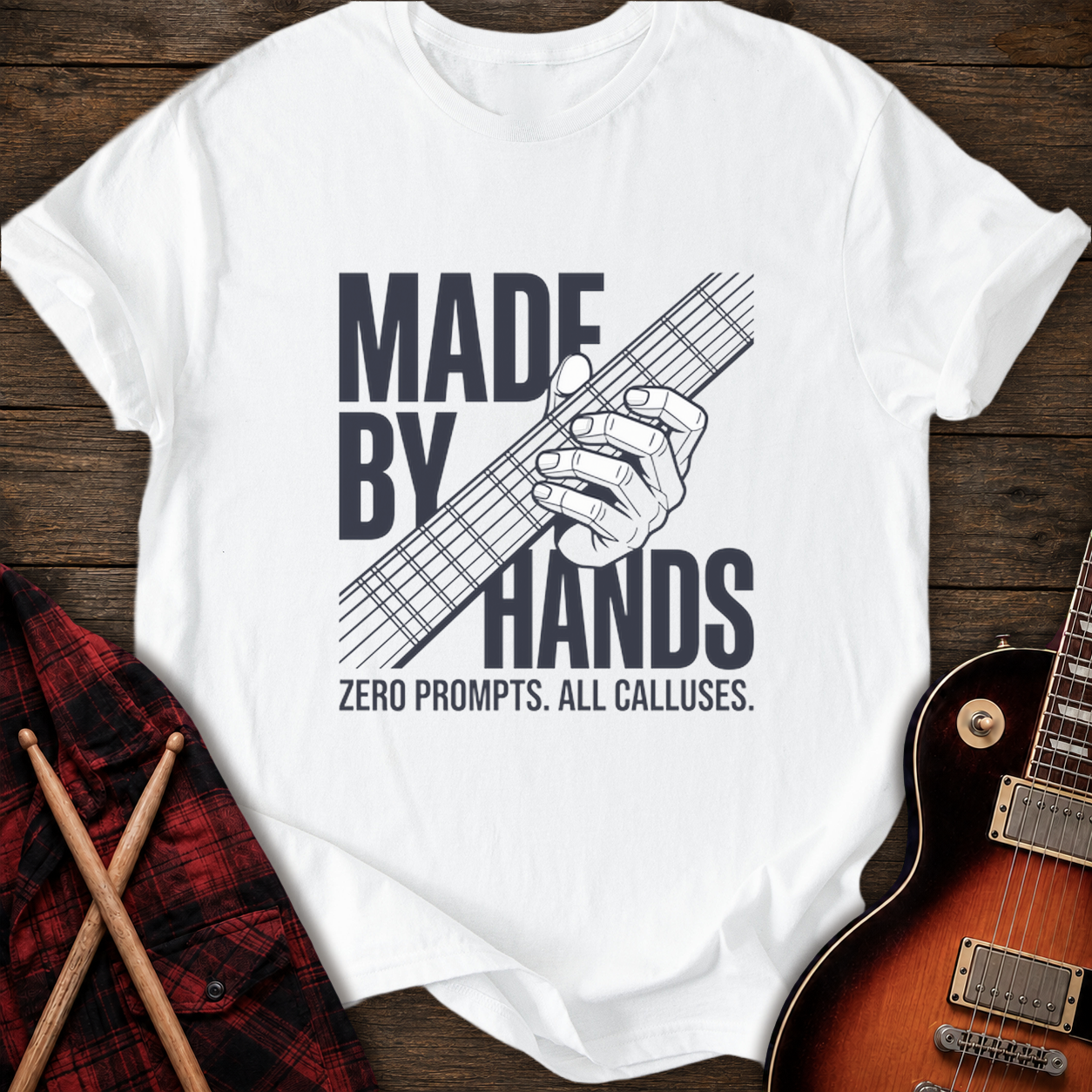 SOUNDOSE Zero Prompts T-Shirt — White t-shirt